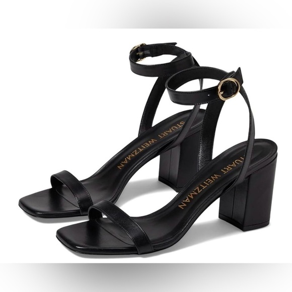 Stuart Weitzman Nearlybare Ankle Strap Leather Sandals - NWT - Picture 2 of 15